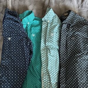 Boys Ariat button up long sleeve lot of 4